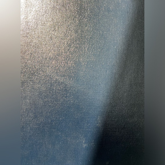 Gorgeous 💙🤎 Vintage Navy Leather Trimmed Trim Suitcase Navy Silk Lining KEY!! - Picture 3 of 15